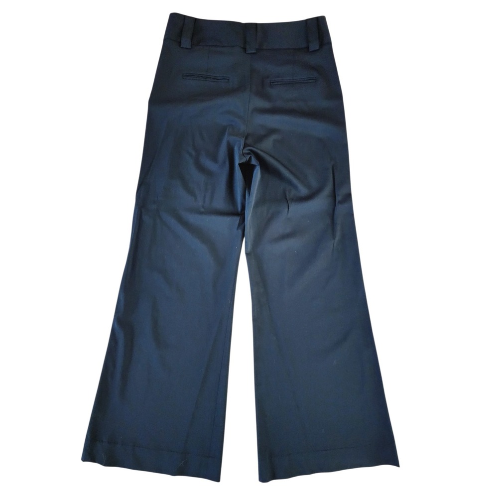 Alice + Olivia Black Wide Leg Wide Waistband Trousers Pants 12 79-168-074 181 - Picture 4 of 6